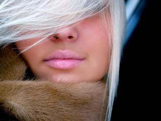lips, blonde, face Wallpaper