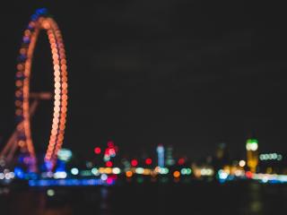 London UK Night Light Blurred Photography wallpaper