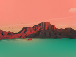 Low Poly Sunset wallpaper