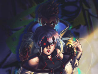 Lucy & David Cool Cyberpunk Edgerunners wallpaper