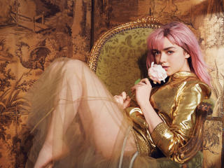 Maisie Williams 4K Pink Hair wallpaper