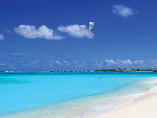 maldives, ocean, parasailing wallpaper