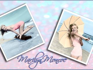 Marilyn Monroe Beach Photoshoot wallpaper