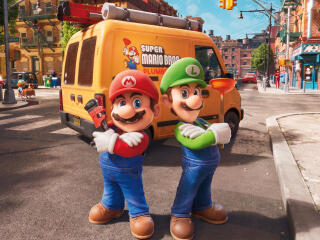 Mario & Luigi in Super Mario Bros Movie 2023 wallpaper
