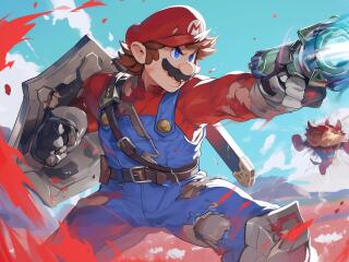 Mario Super Smash Bros Realistic Art wallpaper
