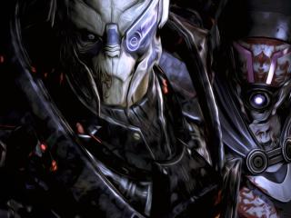 mass effect, garrus, tali wallpaper