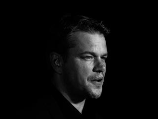 Matt Damon Black And White HD Wallpaper  wallpaper