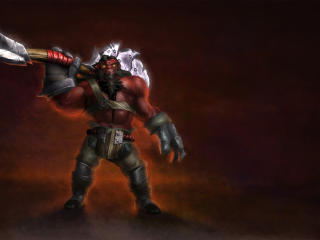 might of the red fury, dota 2, art wallpaper