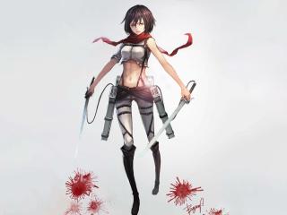 Mikasa Ackerman 4K wallpaper