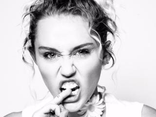 Miley Cyrus Monochrome 2017 wallpaper
