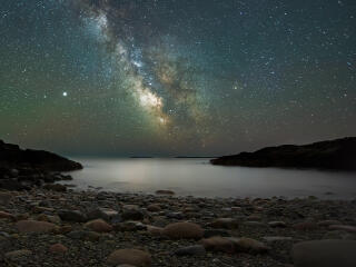 Milky Way over Acadia National Park 5K Wallpaper