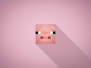 Minecraft Minimalist Pig wallpaper