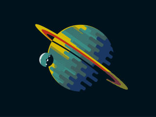 Minimal Planet Art wallpaper