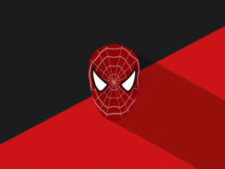 Minimal Spiderman Mask wallpaper