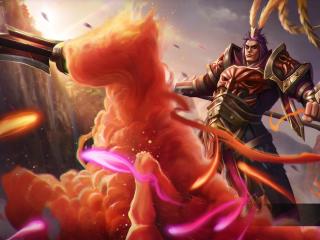 monkey king, heroes of newerth, lu bu wallpaper