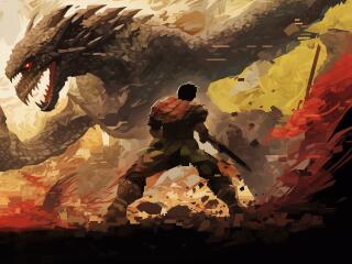 Monster Hunter HD Gaming Digital Art Wallpaper