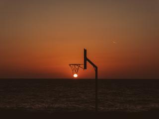 Basketball Court Sunset wallpaper
