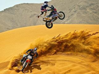 motocross, desert, motorcycle wallpaper