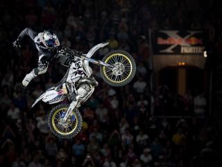 motorcycle, stunt, jump wallpaper
