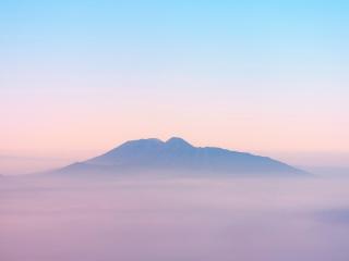 Mountain Inside Clouds Wallpaper