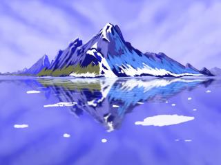 Mountains Digital Art wallpaper