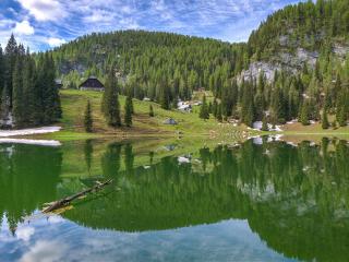 mountains, lake, reflection wallpaper
