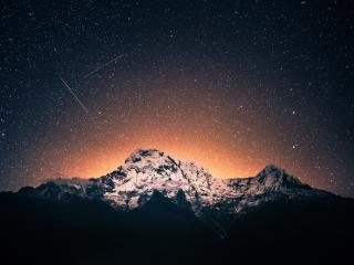 Mountains Night View in Ghandruk Nepal wallpaper