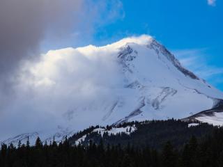 mountains, snow, peak Wallpaper