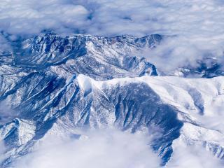 mountains, snow, peaks Wallpaper