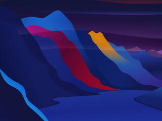 Multi Color Artistic Mountain 4k wallpaper