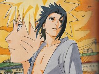 Naruto Uzumaki and Sasuke Uchiha wallpaper