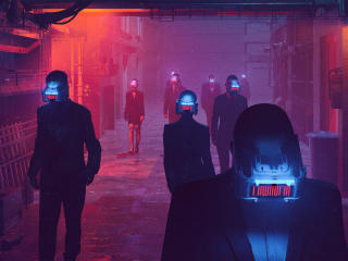 Neon City Cyberpunks wallpaper