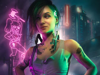 Neon Cyberpunk 2077 HD wallpaper