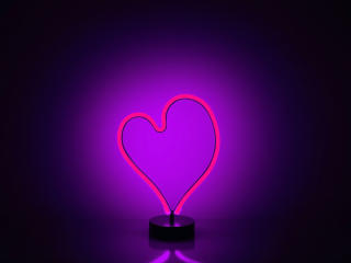 Neon Light Heart wallpaper