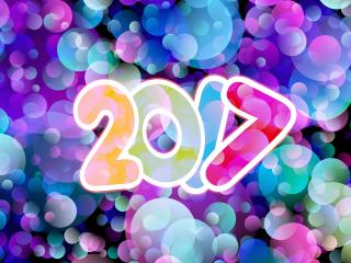 new year, 2017, circles wallpaper