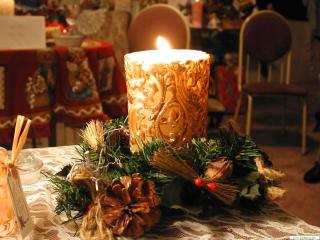 new year, christmas, candle wallpaper
