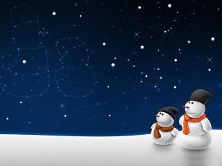 new year, christmas, snowmen wallpaper