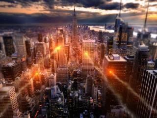 new york, city, glow wallpaper