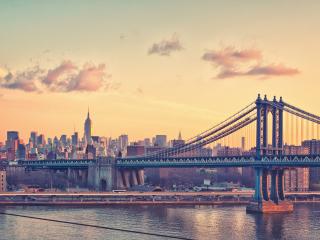 new york, manhattan, bridge Wallpaper