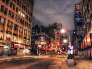 new york, night, street Wallpaper