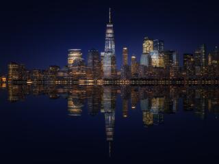 New York Skyscraper Manhattan Reflection wallpaper