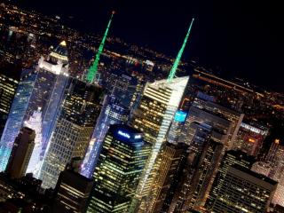 new york, skyscrapers, lights wallpaper