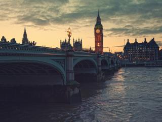 night, london, bridge Wallpaper