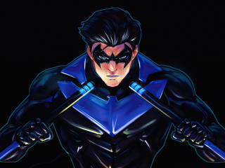 Nightwing Comic Digital wallpaper