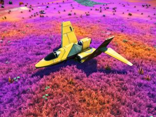 No Mans Sky Game Plane Colorful Fields wallpaper