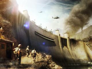 operation flashpoint red river, dam, soldiers Wallpaper