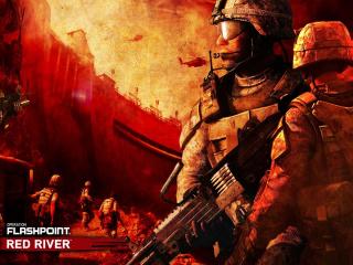 operation flashpoint red river, soldiers, dam wallpaper