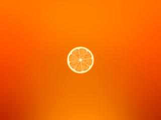 orange, minimalism, slice wallpaper