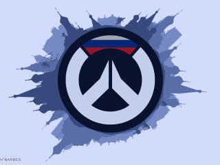 Overwatch Logo Minimalism Artwork wallpaper