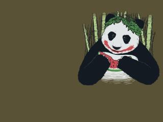 panda, joker, disguise Wallpaper
